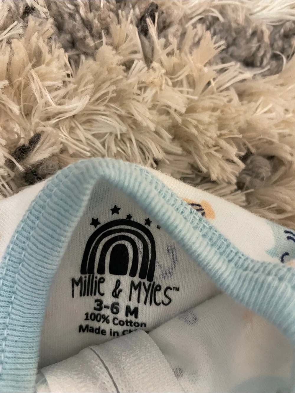 Baby Blue Whale Print Footed One-Piece Sleeper